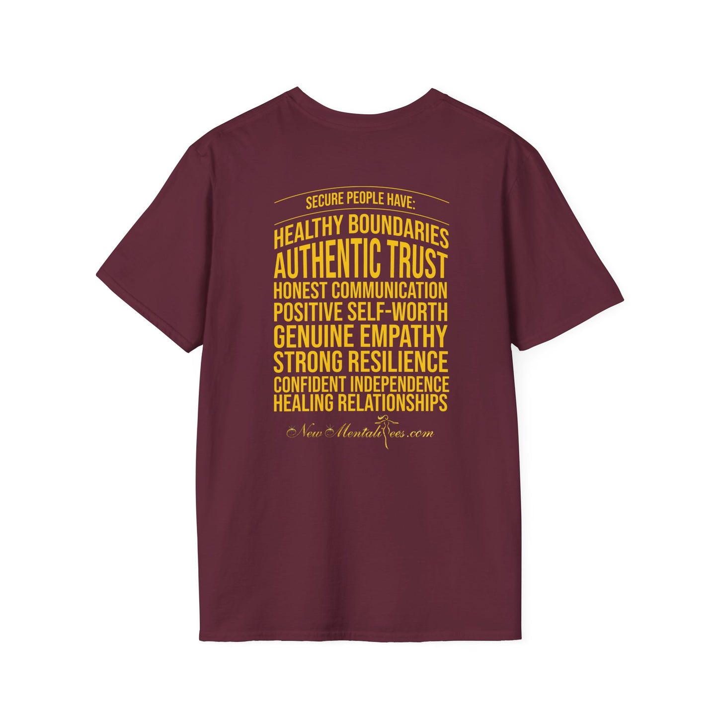 Secure Yellow Design Unisex T-Shirt - Confidence You Can Feel & Faith You Can Wear