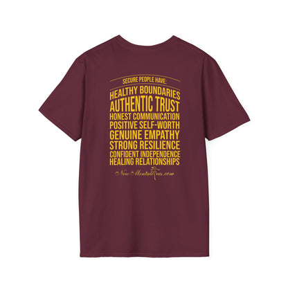 Secure Yellow Design Unisex T-Shirt - Confidence You Can Feel & Faith You Can Wear