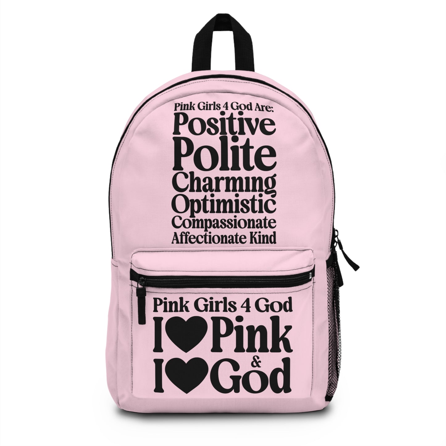 Pink Girls 4 God Backpack – Inspirational Christian Girls School Backpack | Faith-Based Bookbag | Lightweight Travel & School Bag
