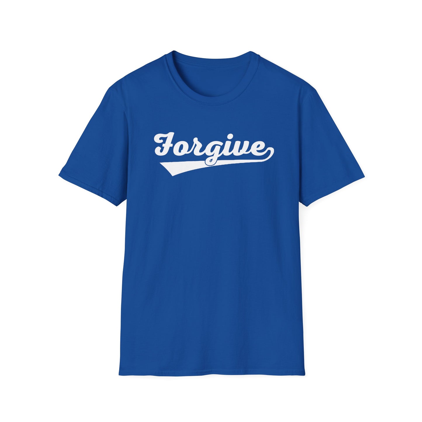 HomeRun Forgive Unisex T-Shirt | Baseball Script Tee | Inspirational Graphic Shirt | Positive Message Apparel | Motivational Unisex Shirt