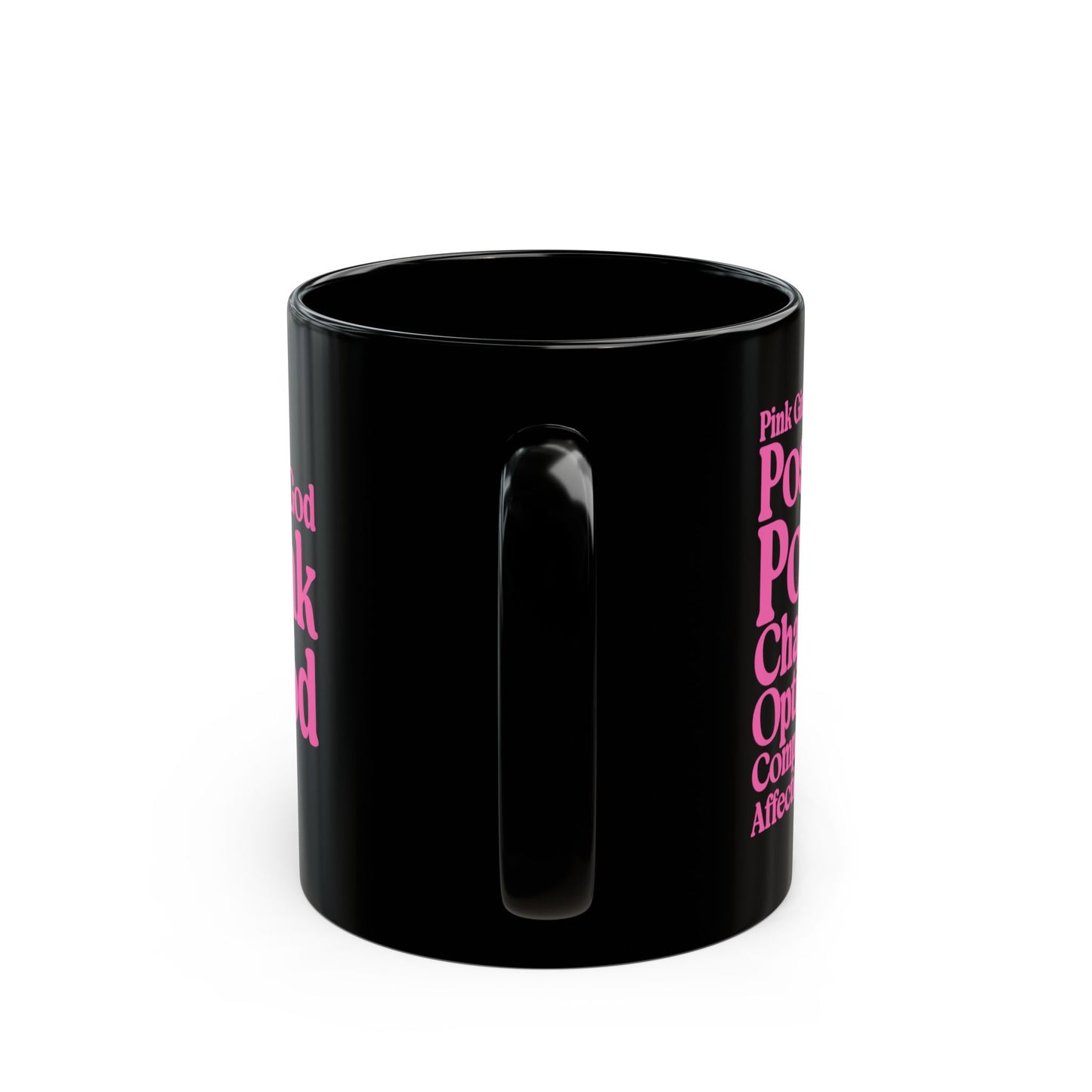Pink Girls 4 God Mug - Black Contrast Collection