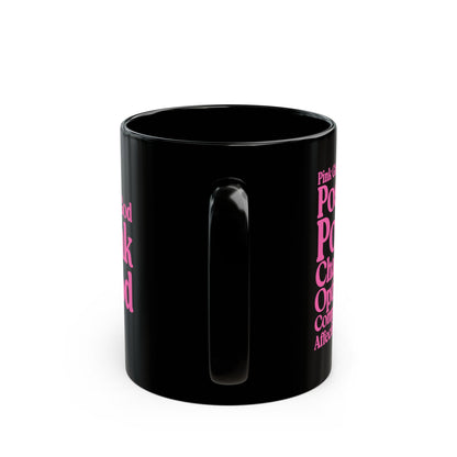 Pink Girls 4 God Mug - Black Contrast Collection