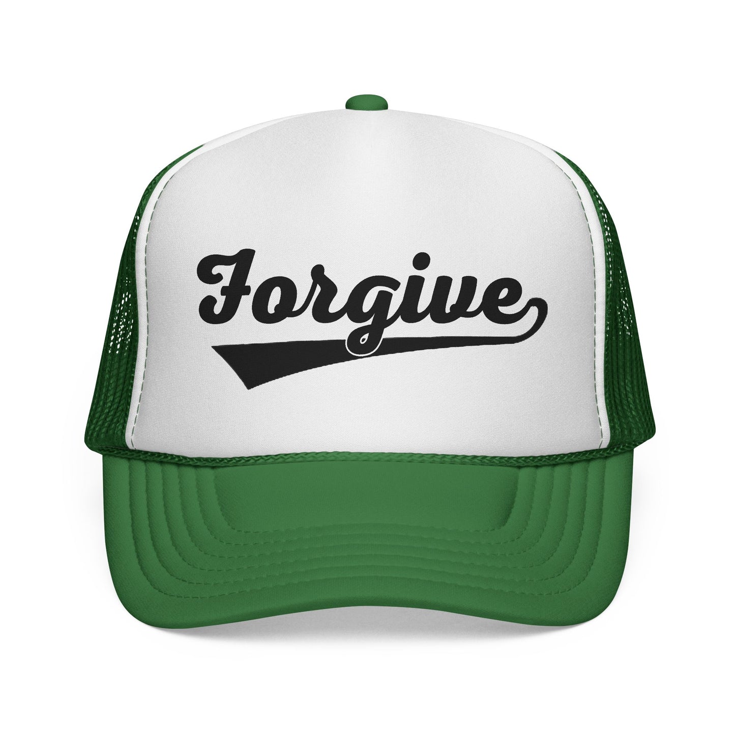 FORGIVE SCRIPT Trucker Hat | Inspirational Baseball Cap | Motivational Snapback Hat | Unisex Mesh Cap | Faith Inspired Streetwear