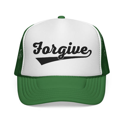FORGIVE SCRIPT Trucker Hat | Inspirational Baseball Cap | Motivational Snapback Hat | Unisex Mesh Cap | Faith Inspired Streetwear
