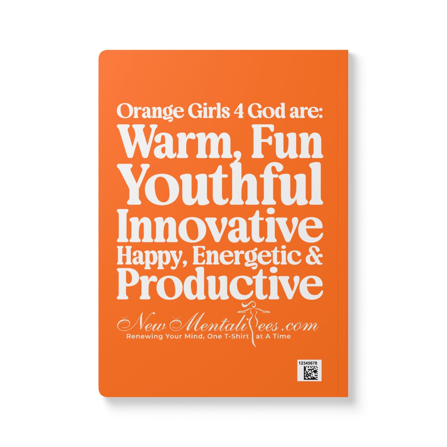 Orange Girls 4 God Softcover Journal – Double-Sided Inspirational Faith Journal | 100 or 200 Pages | Notebook for Girls & Women Who Love God