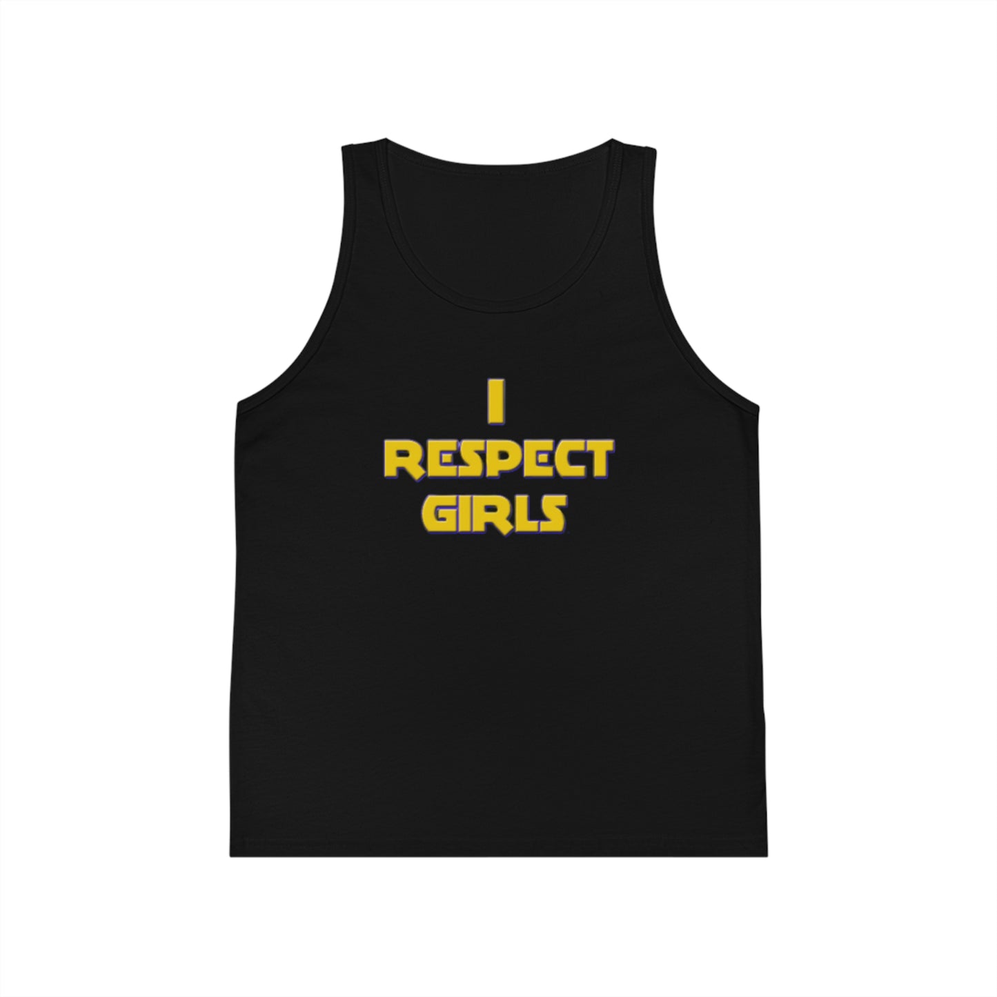 I Respect Girls Youth Tank Top – Raise Respectful Boys | Positive Character Tank for Boys | Future Gentleman Sleeveless Shirt
