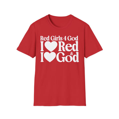 Red Girls 4 God Women's T-shirt -  You are Loving, Passionate, Courageous, Confident, Strong, Enthusiastic, and Powerful!