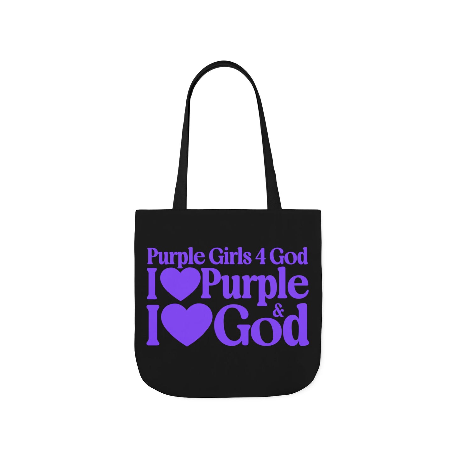 Black Contrast Purple Girls 4 God Tote Bag - You Are Royal, Creative, Powerful, Ambitious, Wise, Devoted, and Innovative!