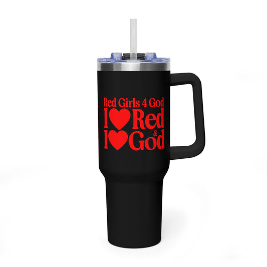 Red Girls 4 God Colorful Tumbler - Faith Filled Women Who Love Red
