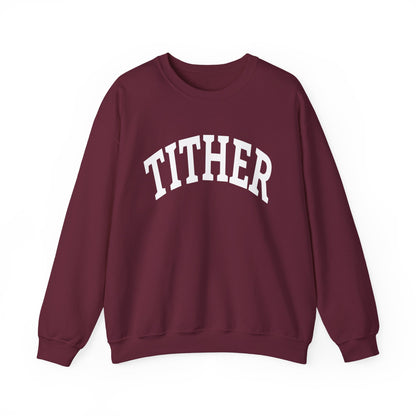Committed Tither Collegiate SweatShirt | Faith-Based | Tithing Lifestyle| Faith & Abundance Statement Sweatshirt  | Financial Freedom Shirt
