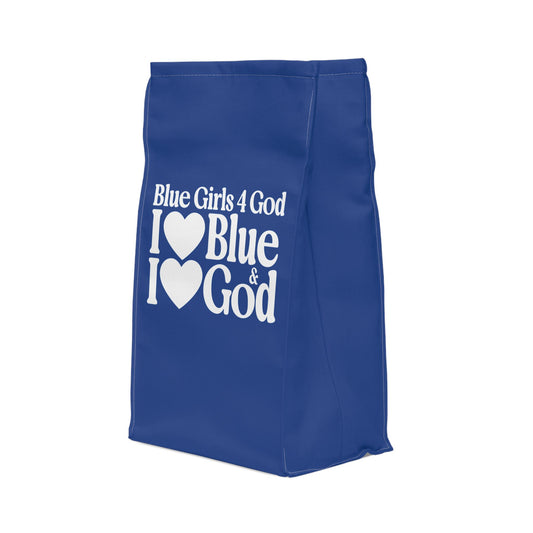 Blue Girls 4 God Lunch Tote – Double-Sided Inspirational Faith Lunch Bag | Insulated Lunch Bag | Gift for Girls & Women