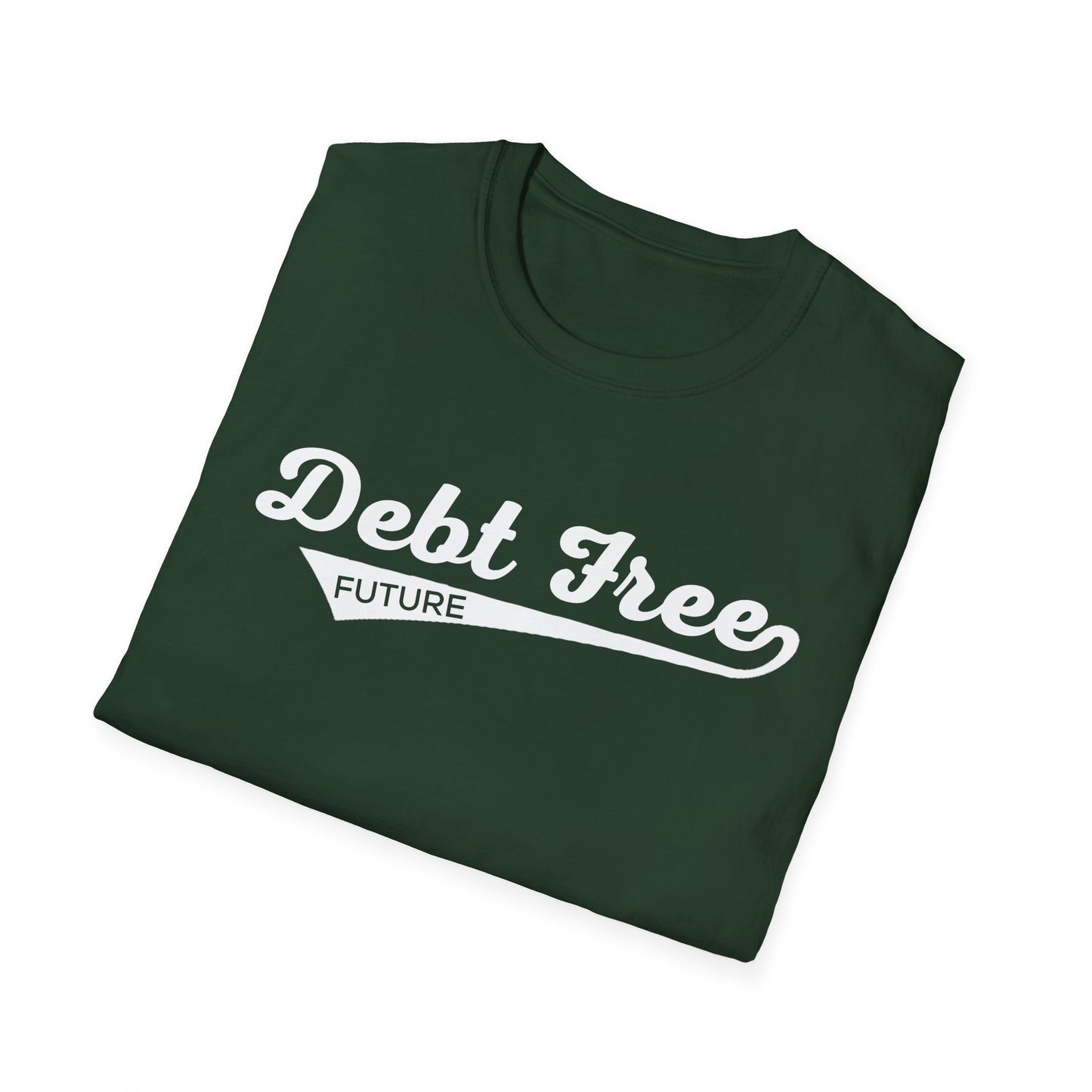Debt Free Future Baseball Script Unisex T-Shirt - Motivational Money Mindset - Debt-Free Lifestyle Gift