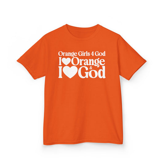 Orange Girls 4 God Youth T-shirt - You are Warm, Fun, Youthful, Innovative, Happy, Energetic, and Productive!