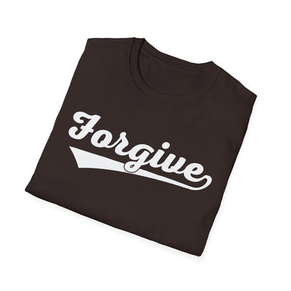 HomeRun Forgive Unisex T-Shirt | Baseball Script Tee | Inspirational Graphic Shirt | Positive Message Apparel | Motivational Unisex Shirt