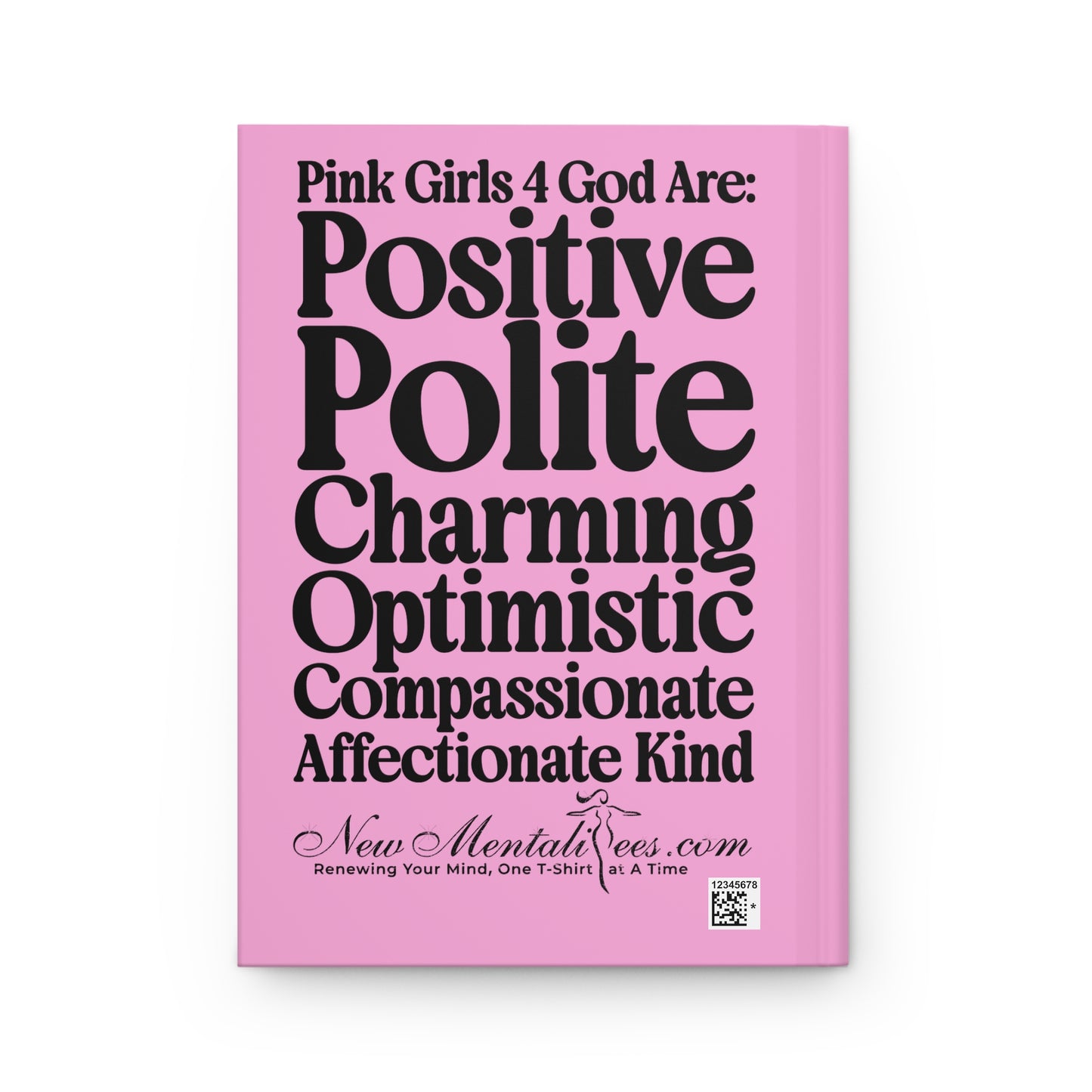 Pink Girls for God Pink Hardcover Journal – Double-Sided Inspirational Notebook | Matte Hardcover | 150 Lined Pages |Gift for Women & Girls