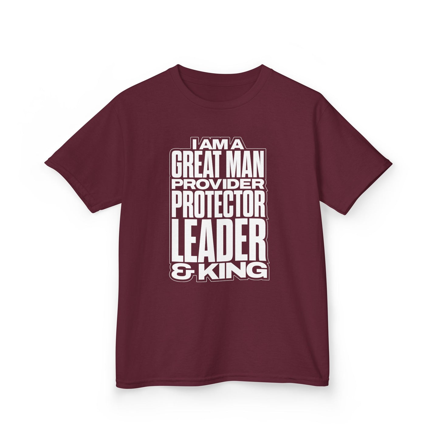 I Am A Great Man Youth T-Shirt - For Kings, Protectors & Leaders in the Making