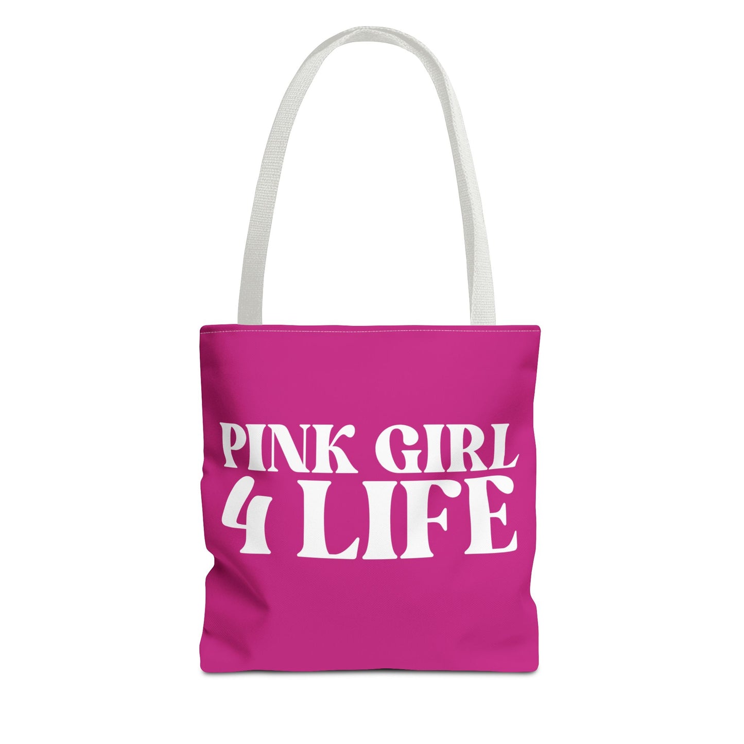 Pink Girl 4 Life Tote Bag - Cute Pink Bag for Women and Girls, Double Sided Inspirational Tote