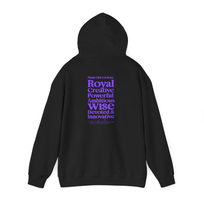 Purple Girls 4 God Adult Hoodie | Black Contrast