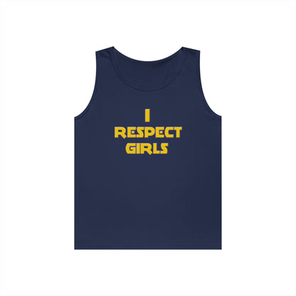 I Respect Girls Teen Boys Tank Top – Positive Message Sleeveless Shirt | Respect Matters Tank | Future Leader Apparel for Young Men
