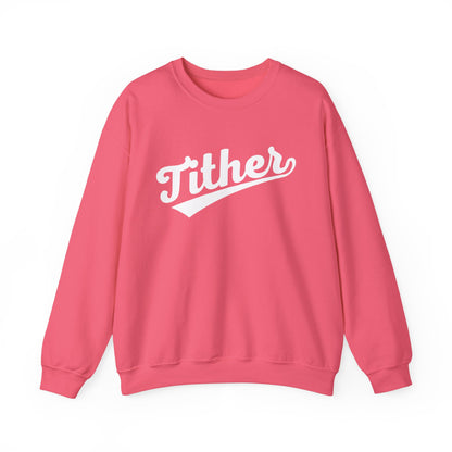 Home Run Tither Sweatshirt | Baseball Script Crewneck | Inspirational Giving Sweatshirt | Motivational Unisex Sweatshirt