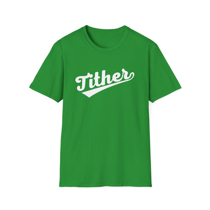 HomeRun Tither T-Shirt | Baseball Script Tee | Inspirational Giving Shirt | Positive Lifestyle Apparel | Motivational Graphic Tee