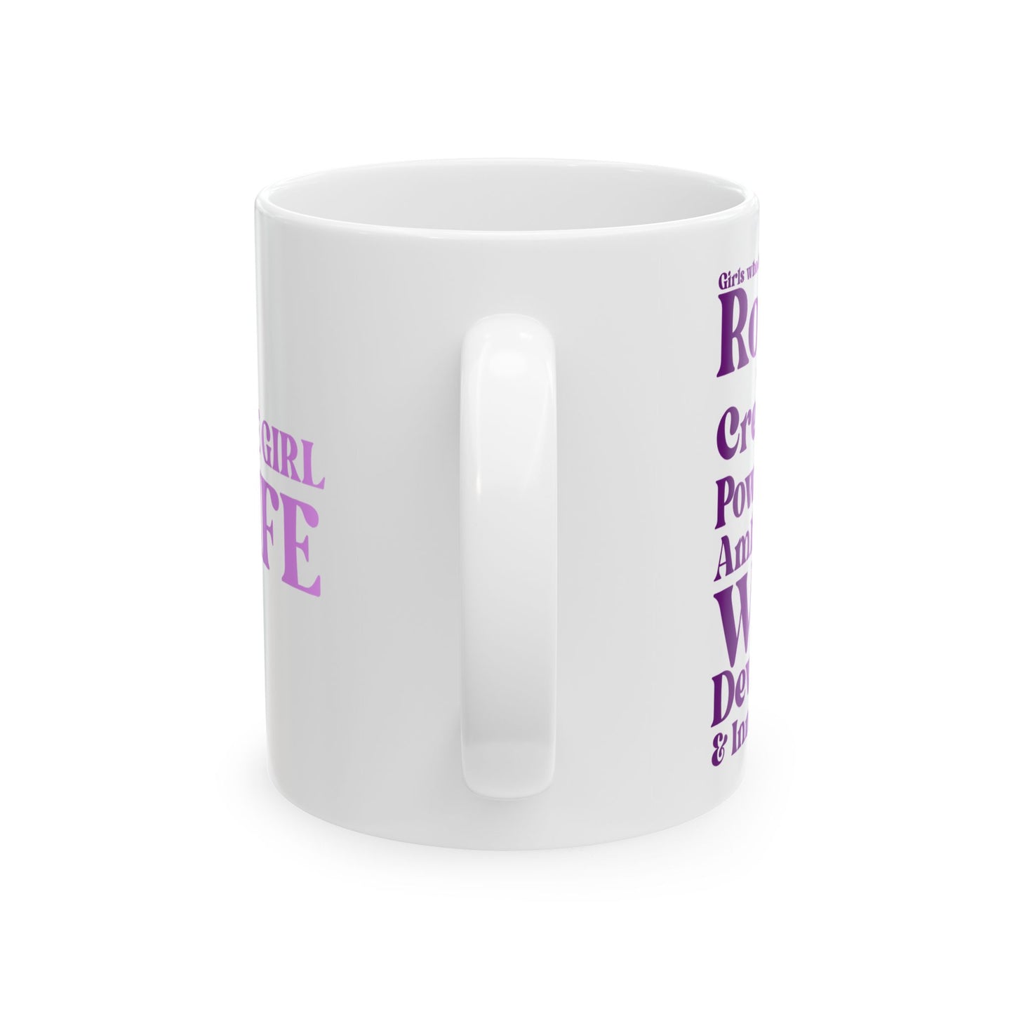 Purple Girl 4 Life Black Mug - Positive Affirmation, Cute, Inspirational Double Sided, 11oz & 15oz Mug, Great Gift