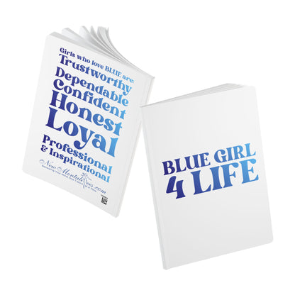 Blue Girls 4 God (White) Softcover Journal – Double-Sided Inspirational Faith Journal | 100 or 200 Pages | Notebook for Girls & Women Who Love God
