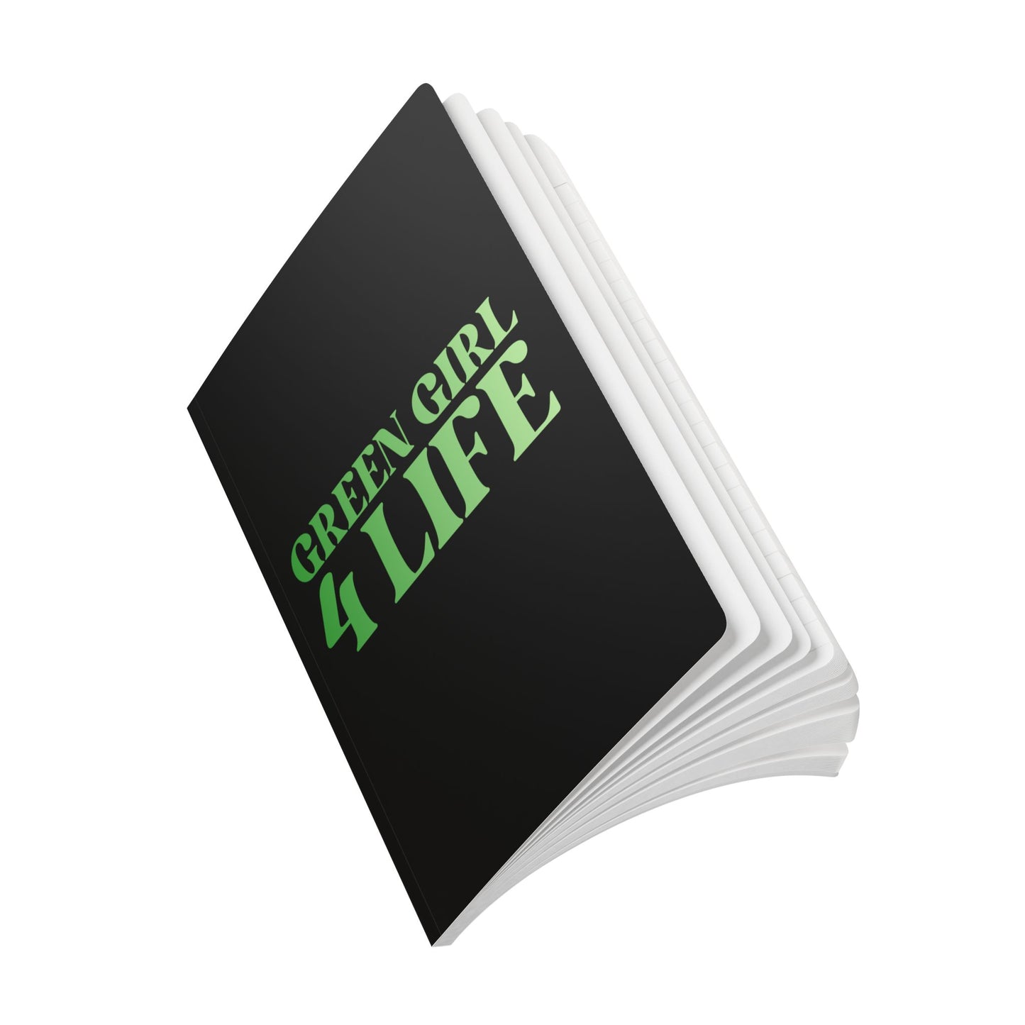💚 Green Girl 4 Life (Black) Softcover Journal – Double-Sided Inspirational Journal | 100 or 200 Pages | Notebook for Girls & Women Who Love Green