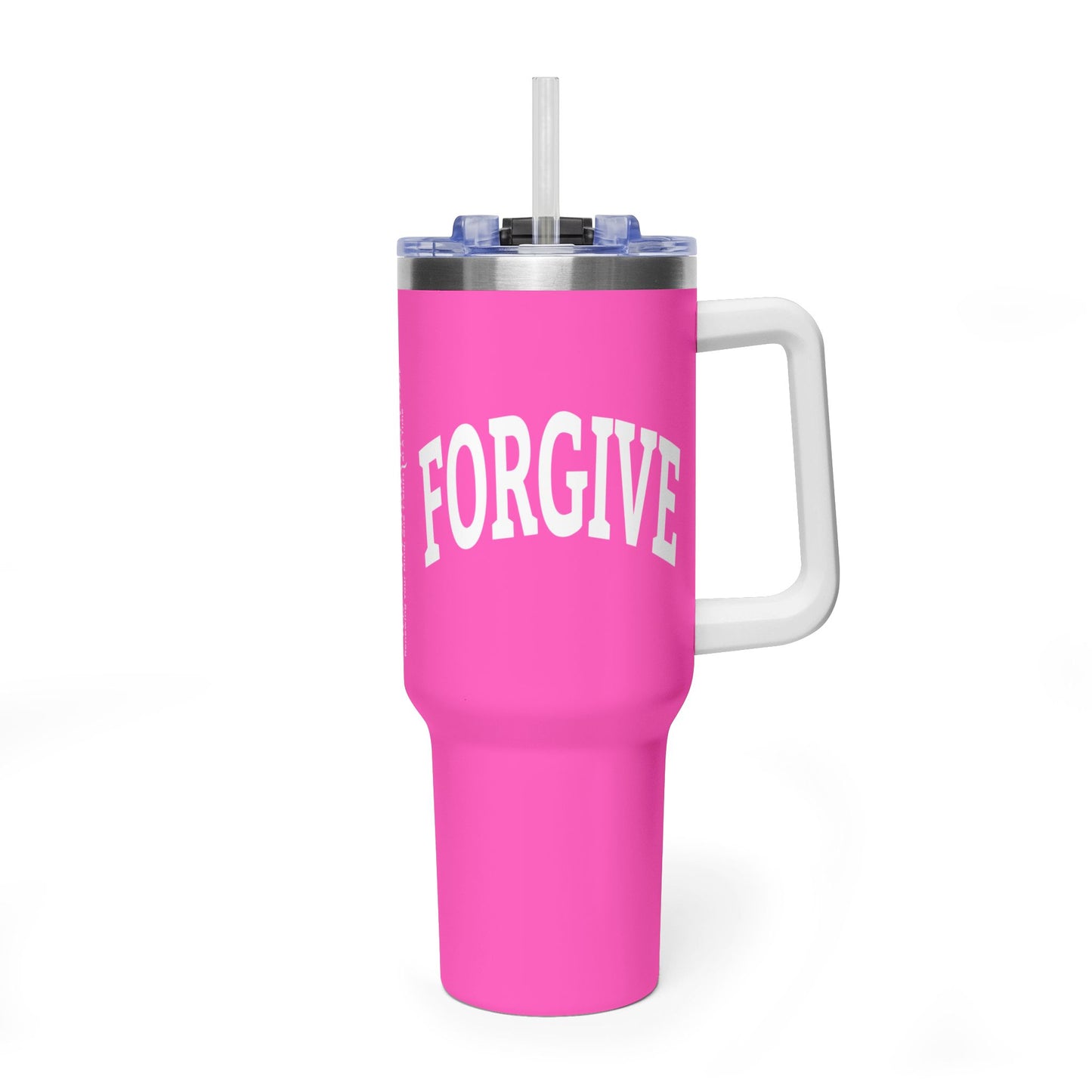 FREELY FORGIVE 40oz Tumbler | Faith-Based Insulated Cup | Christian Gift | Inspirational Drinkware | Collegiate Style Design