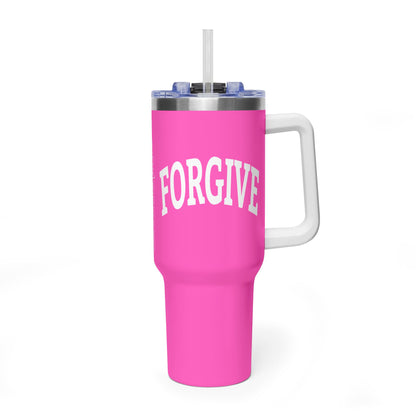 FREELY FORGIVE 40oz Tumbler | Faith-Based Insulated Cup | Christian Gift | Inspirational Drinkware | Collegiate Style Design