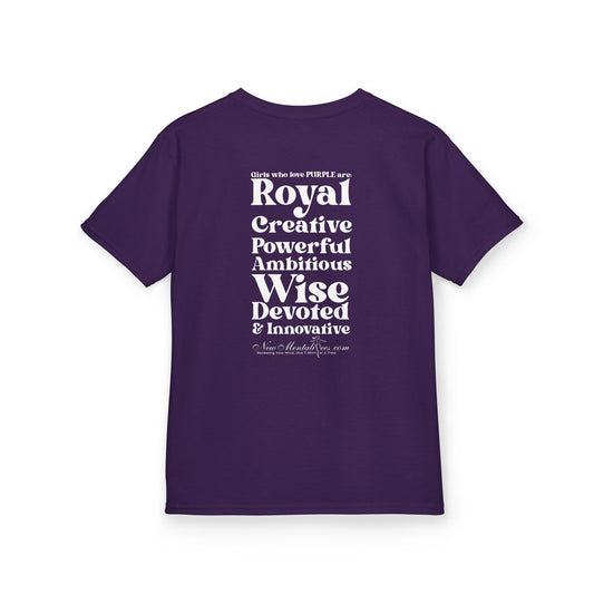 Purple Girl 4 Life T-Shirt - Cute Youth Purple Graphic Tee, Inspirational Shirt, Positive Affirmation T-Shirt, Purple Fashion Tee