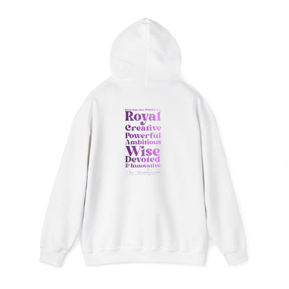 Purple Girl 4 Life Hoodie - Cute Ladies White Graphic Hoodie, Inspirational Hoodie, Positive Affirmation Unisex Hoodie, Purple Fashion