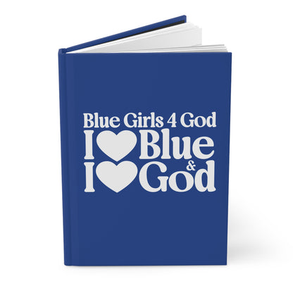 💙 Blue Girls for God Hardcover Journal – Double-Sided Inspirational Notebook | Matte Hardcover | 150 Lined Pages | Gift for Women & Girls