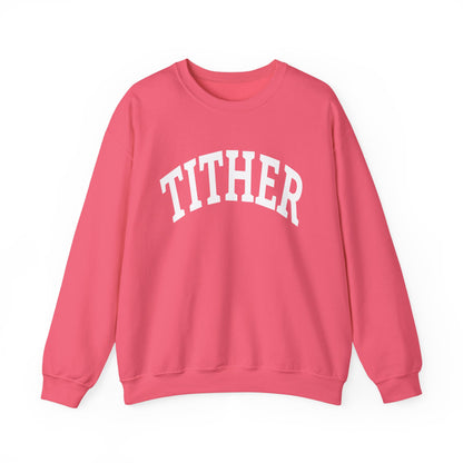 Committed Tither Collegiate SweatShirt | Faith-Based | Tithing Lifestyle| Faith & Abundance Statement Sweatshirt  | Financial Freedom Shirt