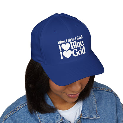 Blue Girls 4 God Embroidered Adjustable Baseball Cap – Bold Blue Faith-Based Hat
