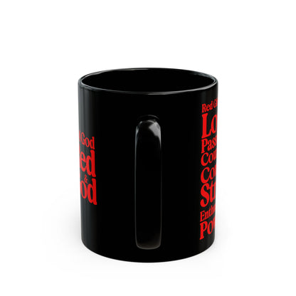 Red Girls 4 God Mug - Black Contrast Collection