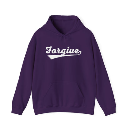 HomeRun Forgive Hoodie | Baseball Script Hoodie | Inspirational Graphic Hoodie | Positive Message Pullover | Motivational Unisex Hoodie