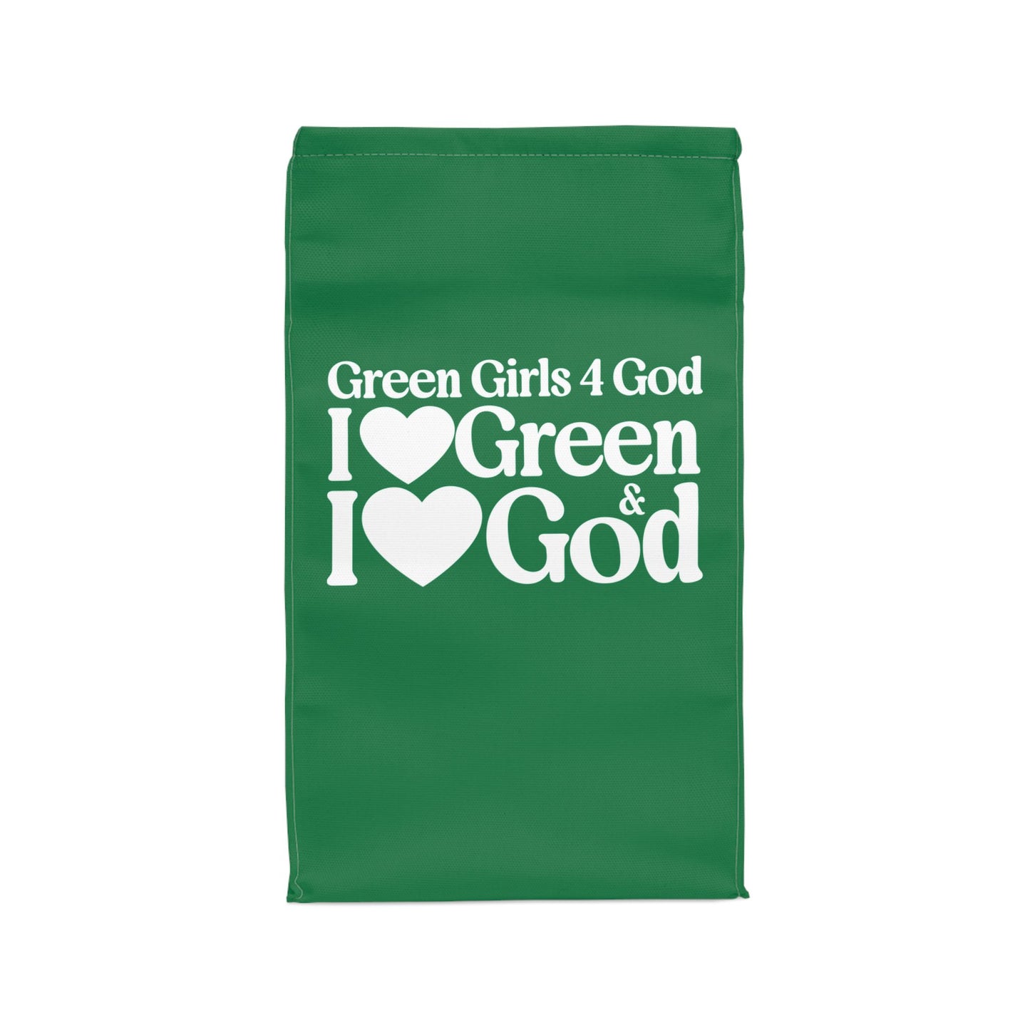 💚 Green Girls 4 God Lunch Tote – Double-Sided Inspirational Faith Lunch Bag | Insulated Lunch Bag | Gift for Girls & Women
