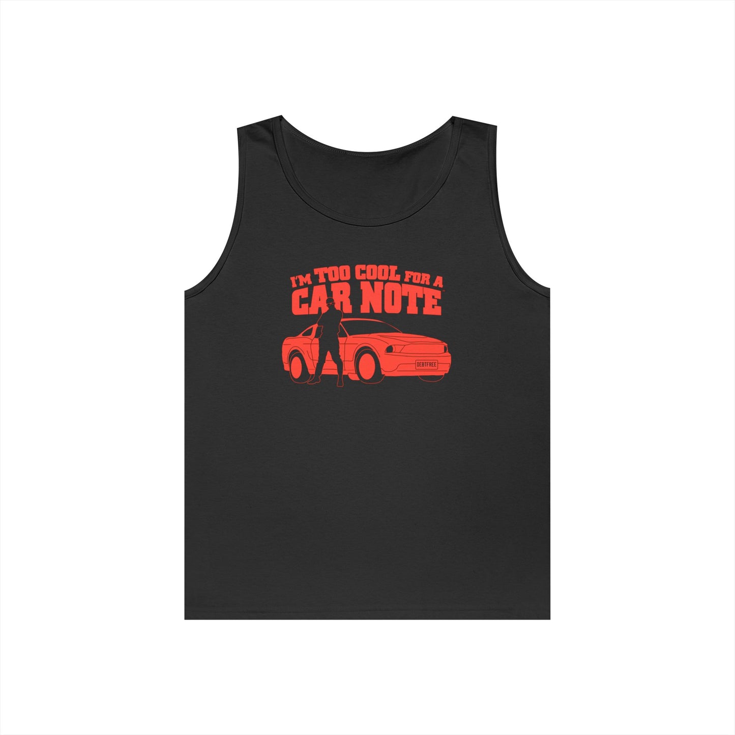 I'm Too Cool for a Car Note Teen Boys Tank Top – Financial Freedom Tank | Motivational Sleeveless Shirt for Teen Guys | Positive Mindset Summer Tank