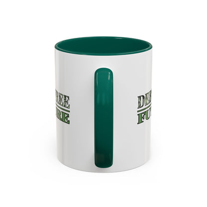 Debt Free Future Mug - More Money Motivation Coffee Cup - Pink, Black, Green