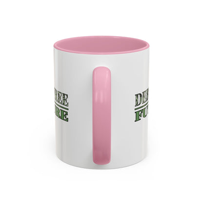 Debt Free Future Mug - More Money Motivation Coffee Cup - Pink, Black, Green