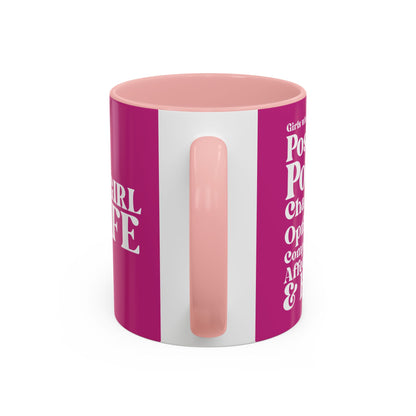 Pink Girl 4 Life Pink Mug - Positive Affirmation, Cute, Inspirational Double Sided, 11oz 15oz Mug, Great Gift