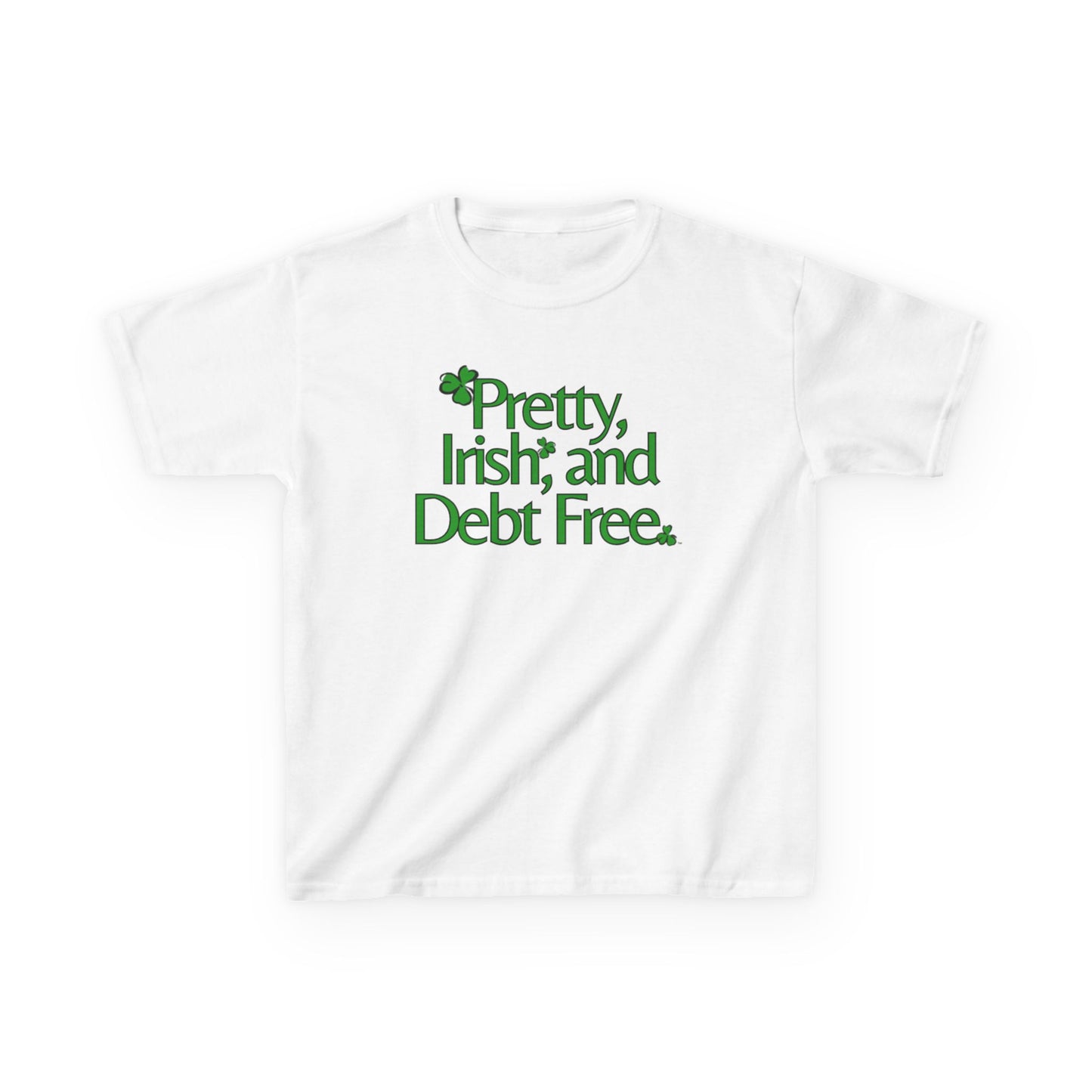 Pretty, Irish & Debt Free Youth Tee with Purpose! Perfect for St. Patrick's Day!