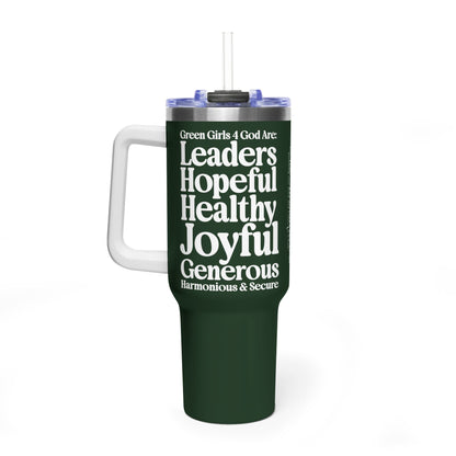 Green Girls 4 God Colorful Tumbler - Faith Filled Women Who Love Green