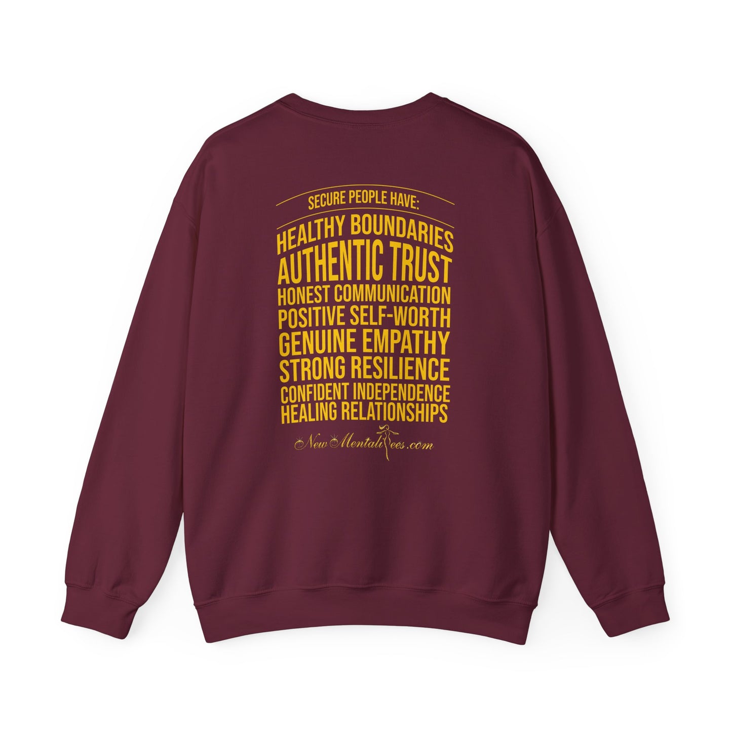 Secure Yellow Design Unisex Sweatshirt - Confidence You Can Feel & Faith You Can Wear