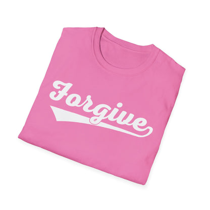 HomeRun Forgive Unisex T-Shirt | Baseball Script Tee | Inspirational Graphic Shirt | Positive Message Apparel | Motivational Unisex Shirt