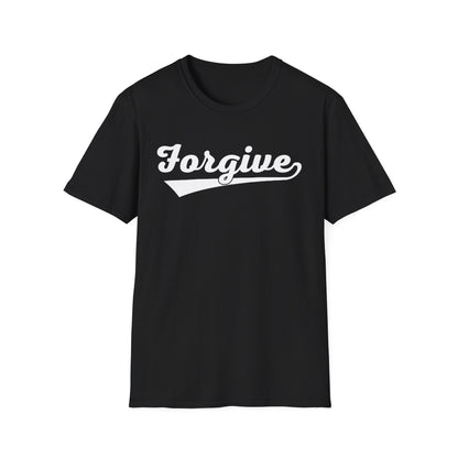 HomeRun Forgive Unisex T-Shirt | Baseball Script Tee | Inspirational Graphic Shirt | Positive Message Apparel | Motivational Unisex Shirt