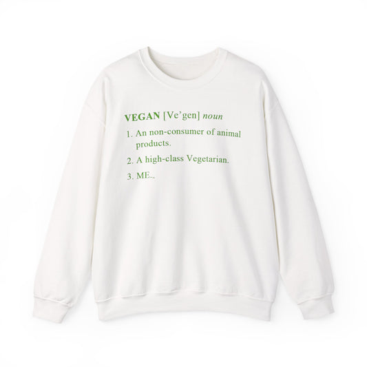 Vegan Definition Unisex Sweatshirt -  Funny & Bold Plant-Based Statement Pullover