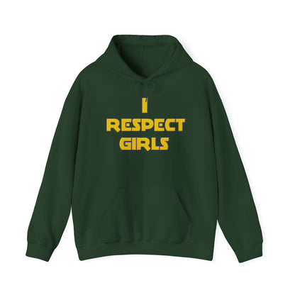 I Respect Girls Adult Hoodie - Real Men Lead With Respect