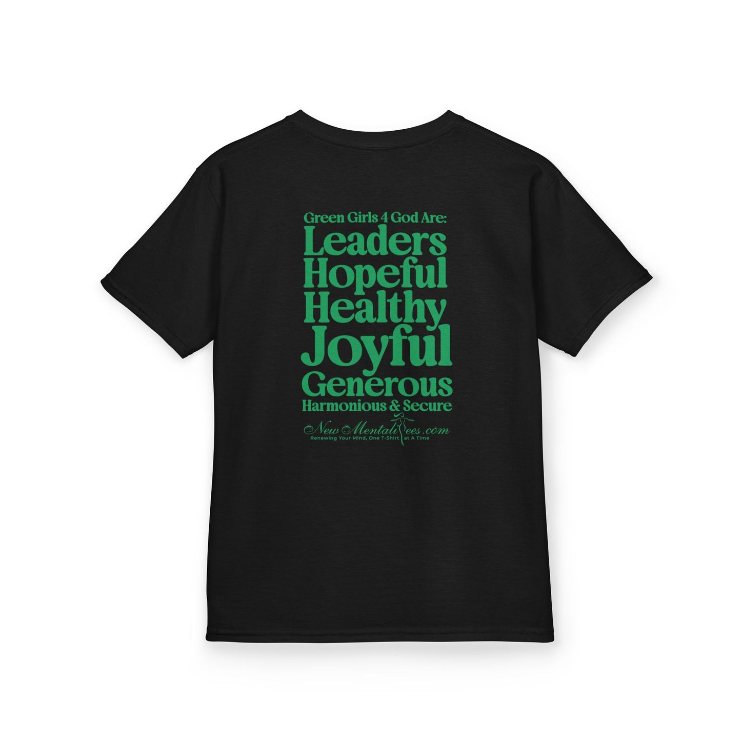 Green Girls 4 God Youth T-shirt | Black Contrast